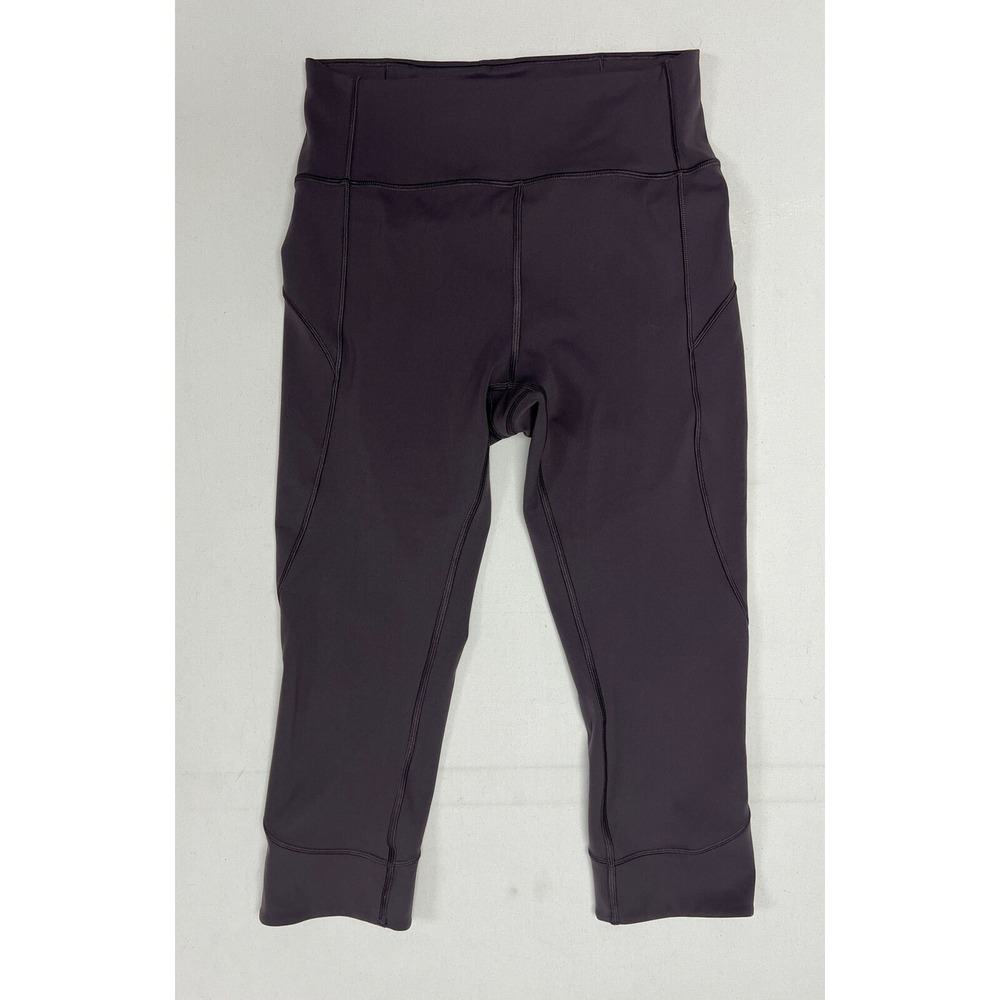 Lululemon In Movement Crop Everlux 19" Inseam Purple Leggings Athletic Women 6